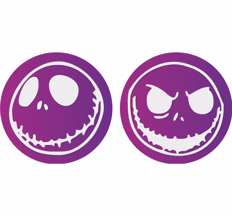 Podtácka halloween s postavami lebiek - Tenstickers
