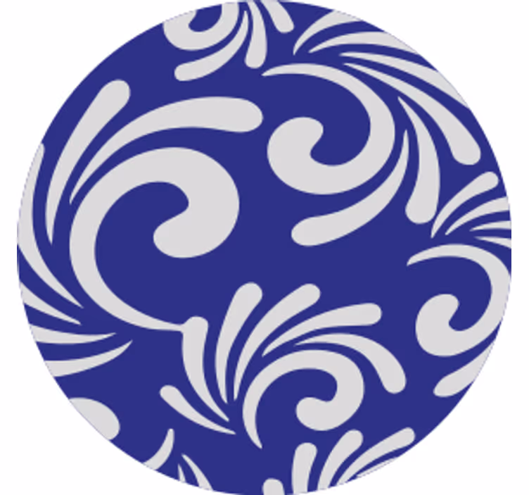 Modrá cetka ornament vianočná tácka - Tenstickers