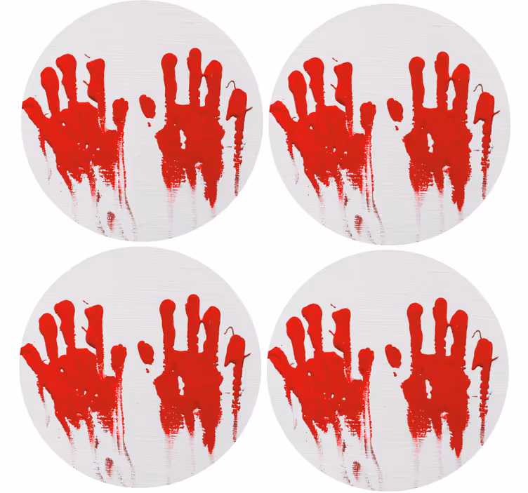 Krvavé odtlačky rúk halloweenská dráha - Tenstickers
