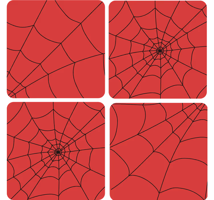 Pavučiny červená halloween dráha - Tenstickers