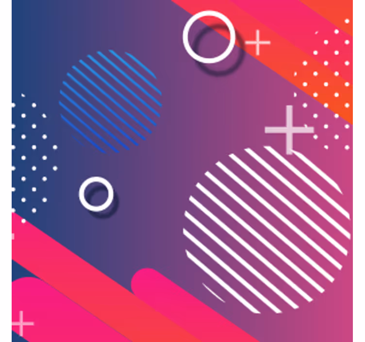 Podtácka s geometrickým vzorom kruhov - Tenstickers