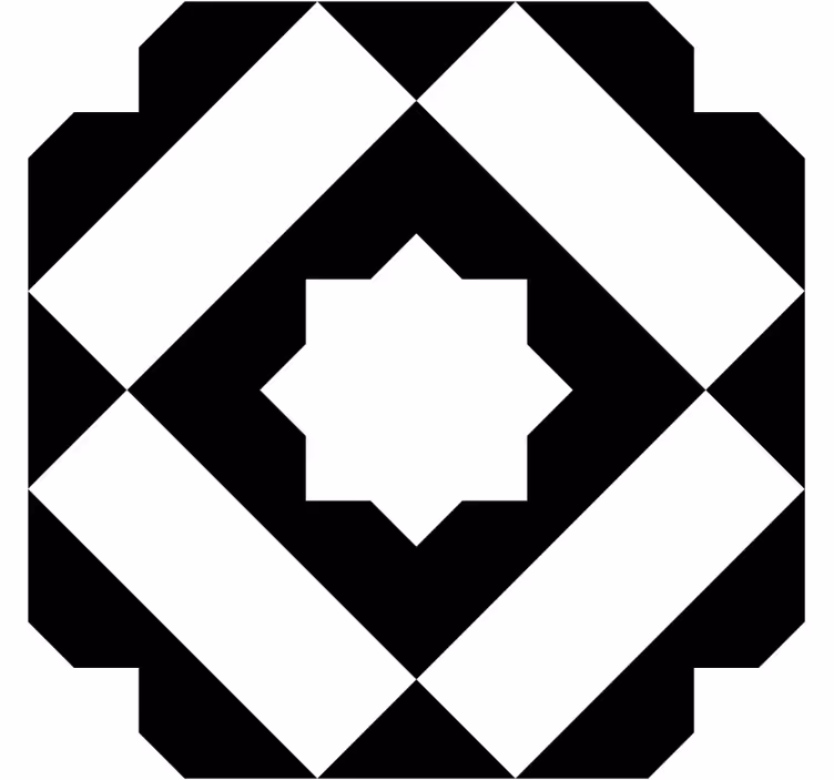 Podtácka s geometrickým čiernym vzorom - Tenstickers
