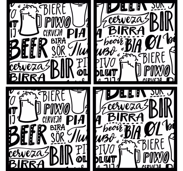 Pivná tácka rôznorodá pivná terminológia - Tenstickers