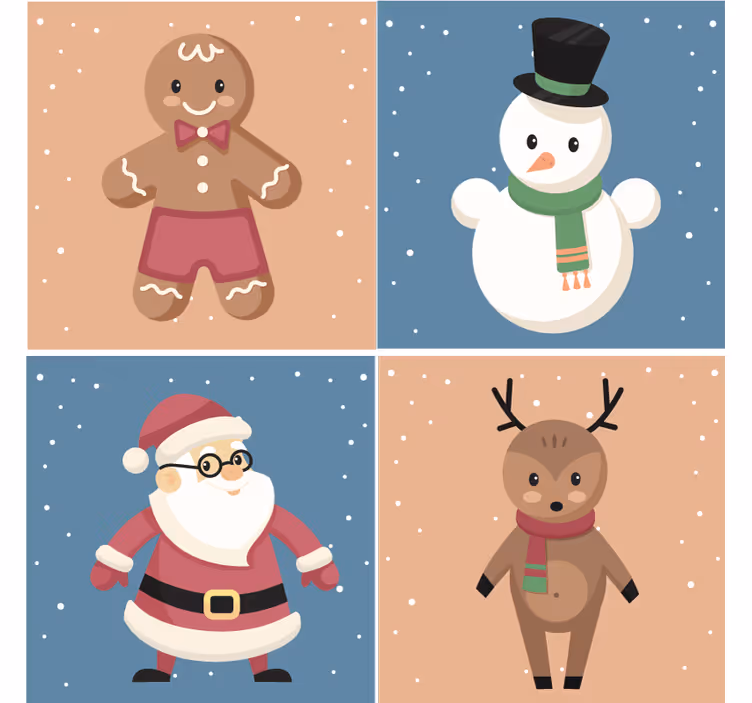 Prázdninové postavy vianočná dráha - Tenstickers