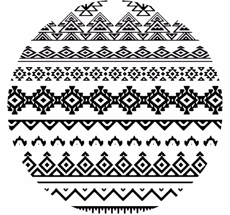 Podtácka s geometrickými čiernymi vzormi - Tenstickers