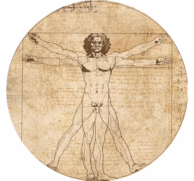 Leonardo da vinci art vintage tácka - Tenstickers