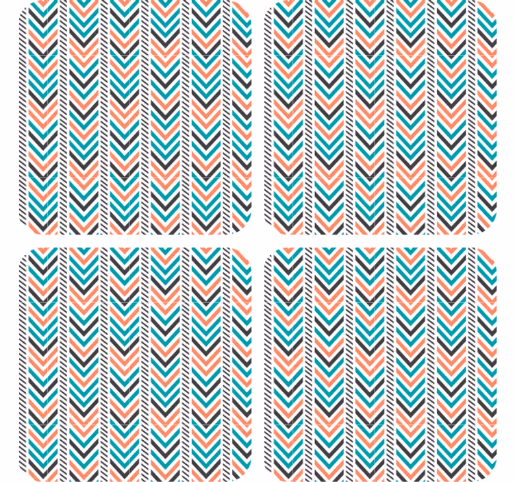Podtácka s chevron vzorom a základnými vlastnosťami - Tenstickers