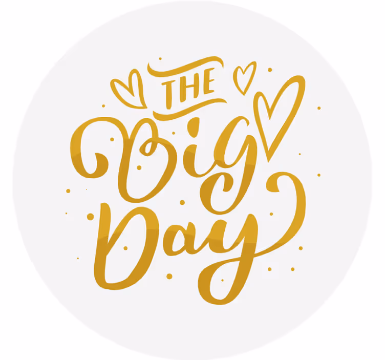Svadobná tácka elegantná oslava typografie - Tenstickers