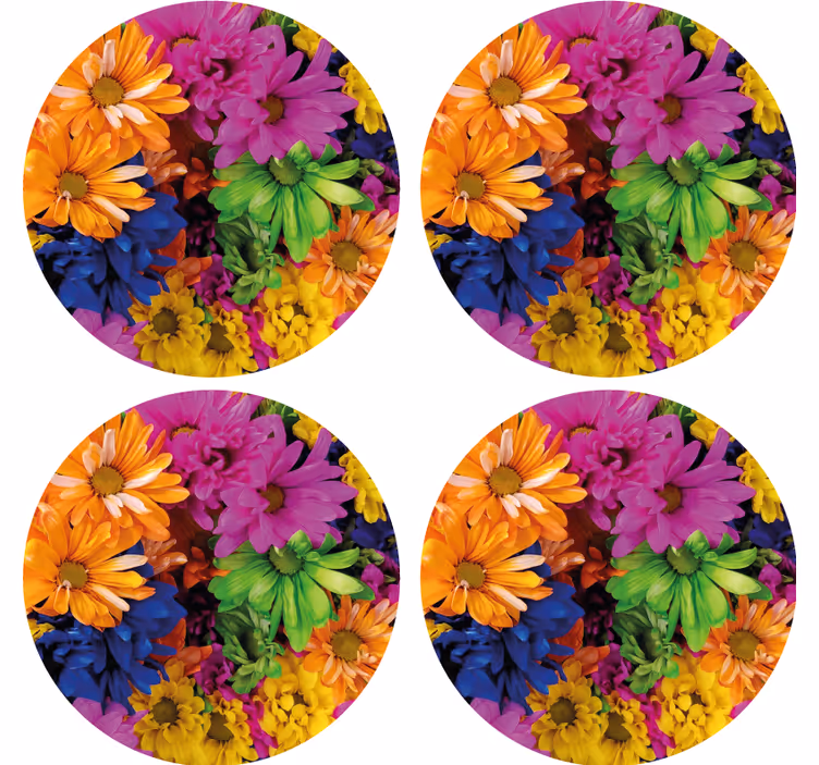 Moderná podtácka s živým botanickým usporiadaním - Tenstickers