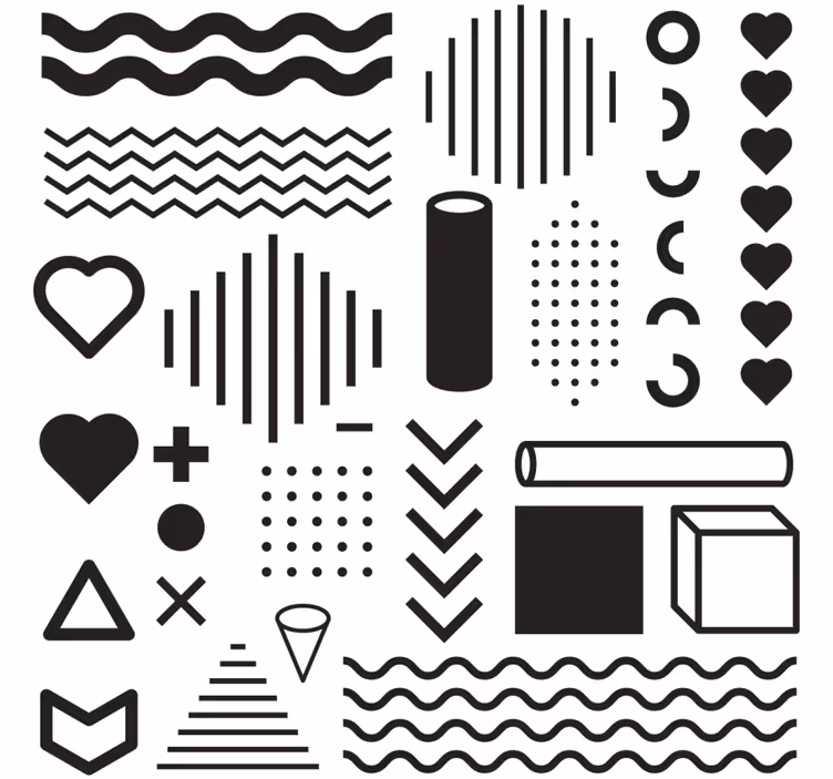 Podtácka geometrických tvarov - Tenstickers