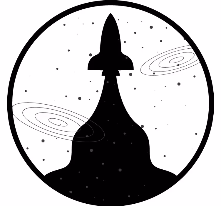Zábavná podtácka s raketou a hviezdami - Tenstickers