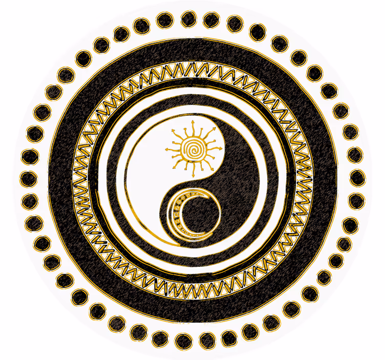 Zábavná podtácka s kruhovým vzorom yin yang - Tenstickers