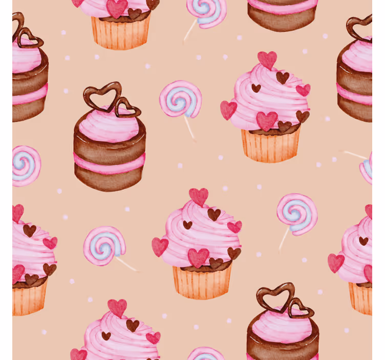 Podtácka na mieru so vzorom sladkých cupcakes - Tenstickers
