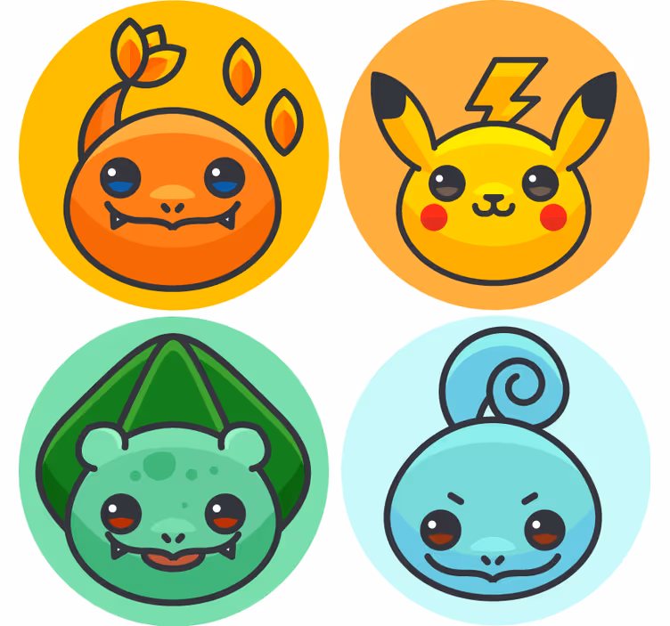 Pokémon postavy viac tácky - Tenstickers