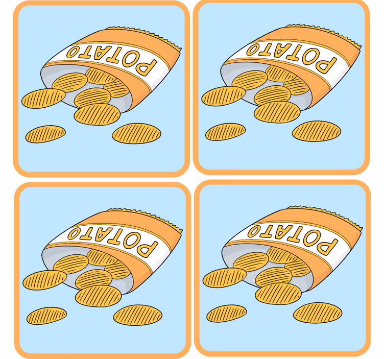 Zábavná podtácka s ilustráciou snacku - Tenstickers