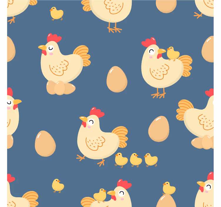 Zábavná podtácka hravé sliepky s vajíčkami - Tenstickers