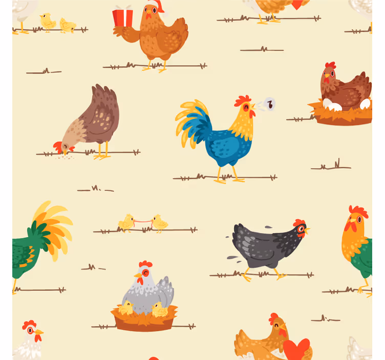 Moderná podtácka farebné farmárske zvieratá - Tenstickers