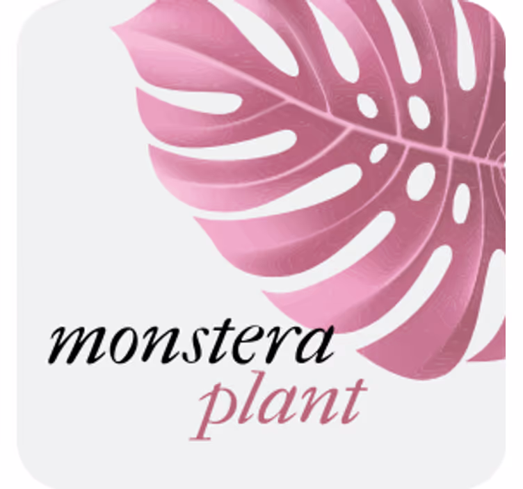 Podtácka na mieru s akcentom listu monstery - Tenstickers