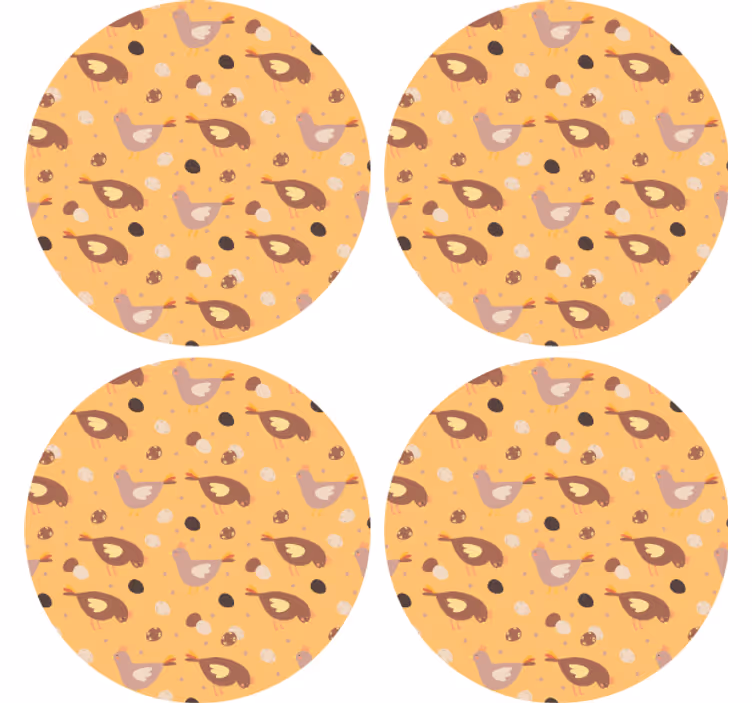 Podtácka s motívom kurčaťa - Tenstickers