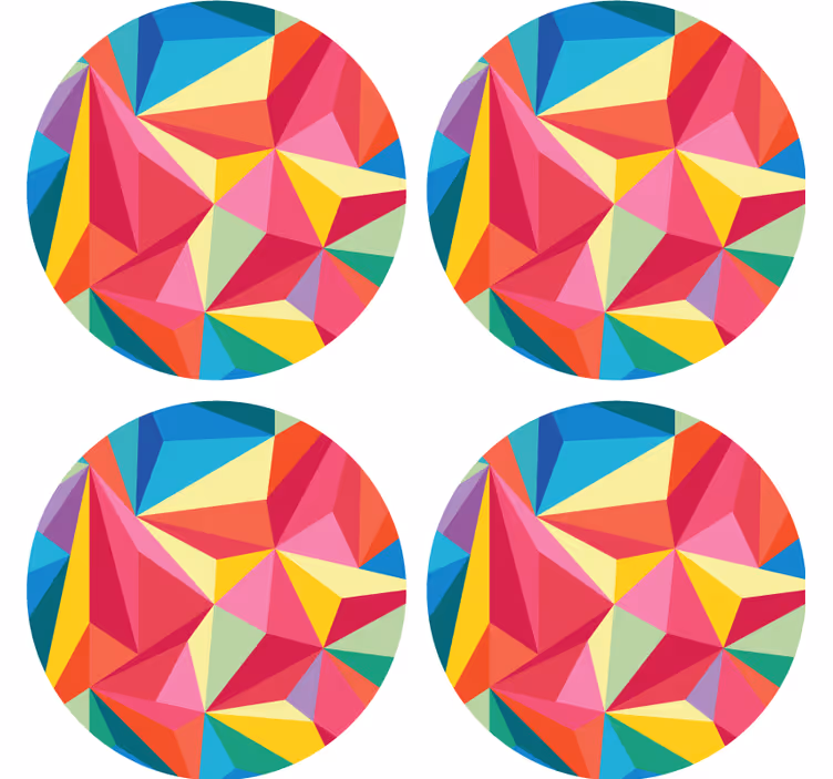Podtácka s živými geometrickými vzormi - Tenstickers