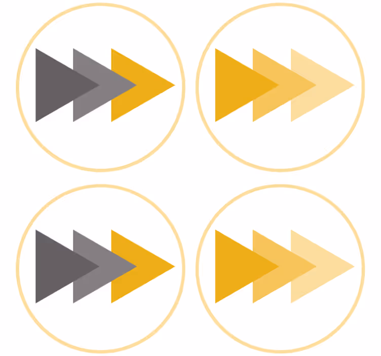 Zábavná podtácka s motívom smerových šípok - Tenstickers