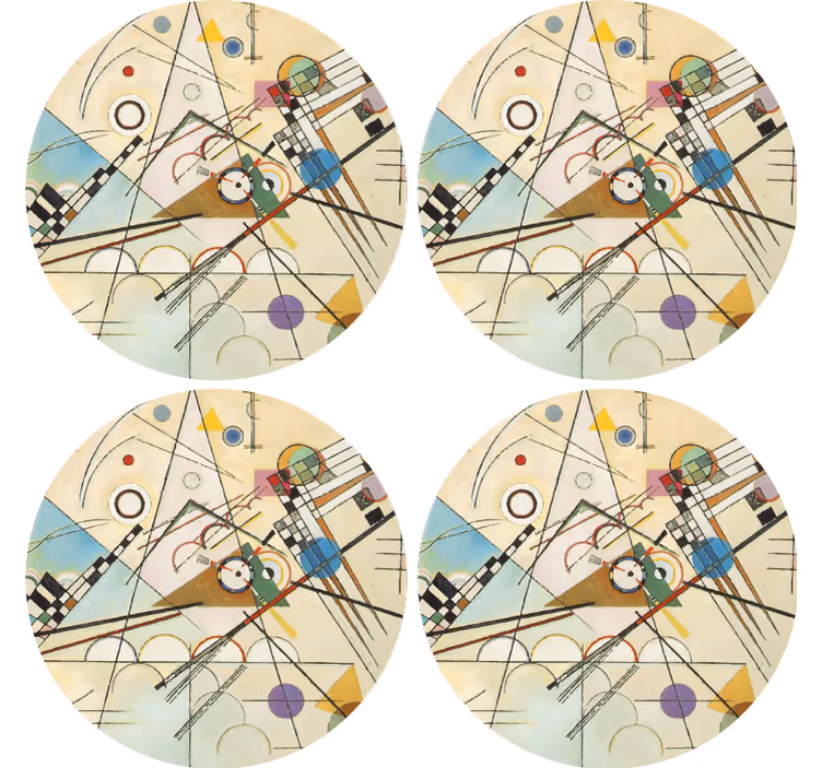 Podtácka s geometrickým kruhovým motívom - Tenstickers