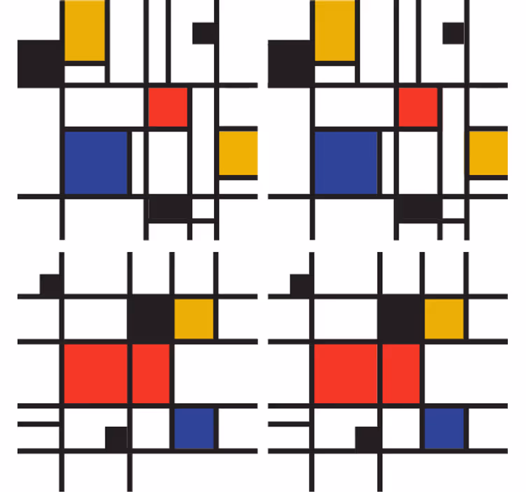 Moderná podtácka s geometrickými vzormi - Tenstickers