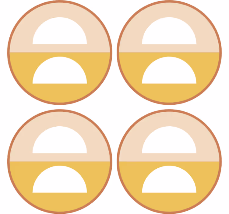 Zábavná podtácka geometrické polkruhy - Tenstickers