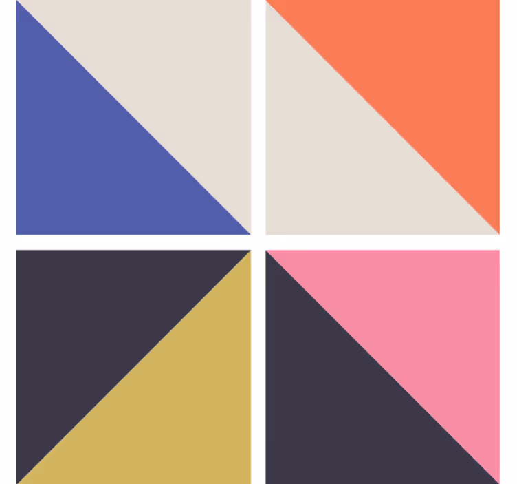 Podtácka geometrické viacfarebné uhly - Tenstickers
