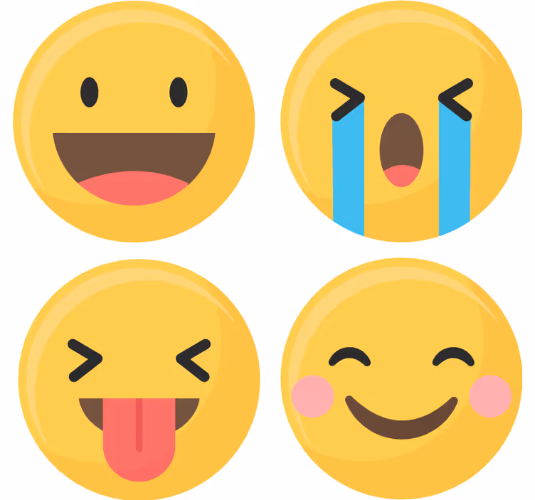 Sociálne médiá emojis geek tácky - Tenstickers