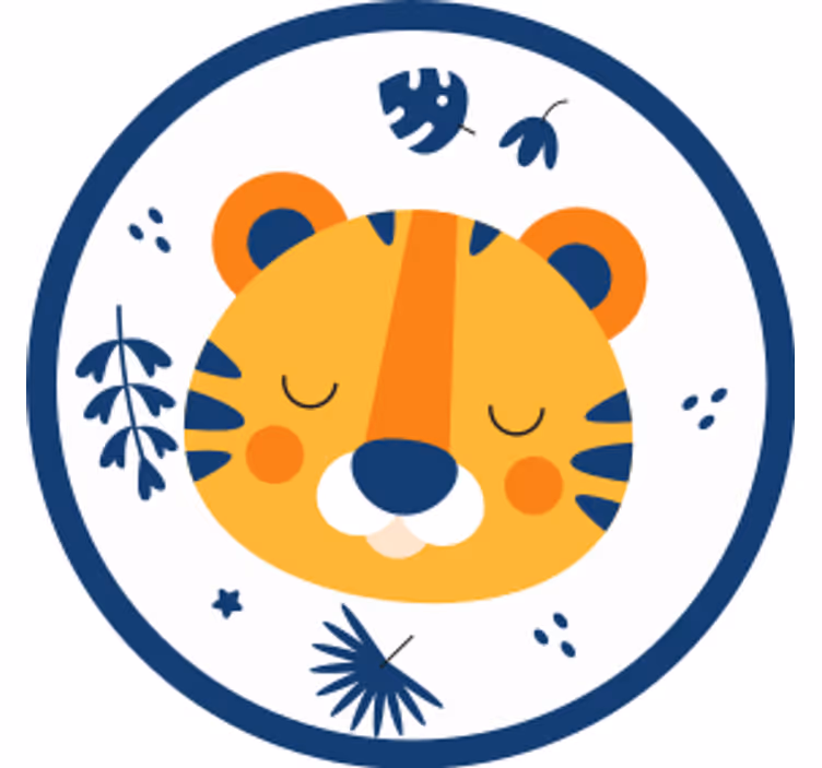 Zábavná podtácka s roztomilou tigrou tvárou - Tenstickers