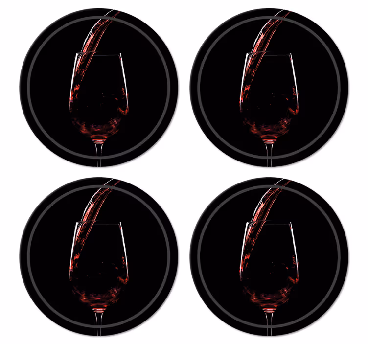 Pohár na červené víno vinobranie tácka - Tenstickers