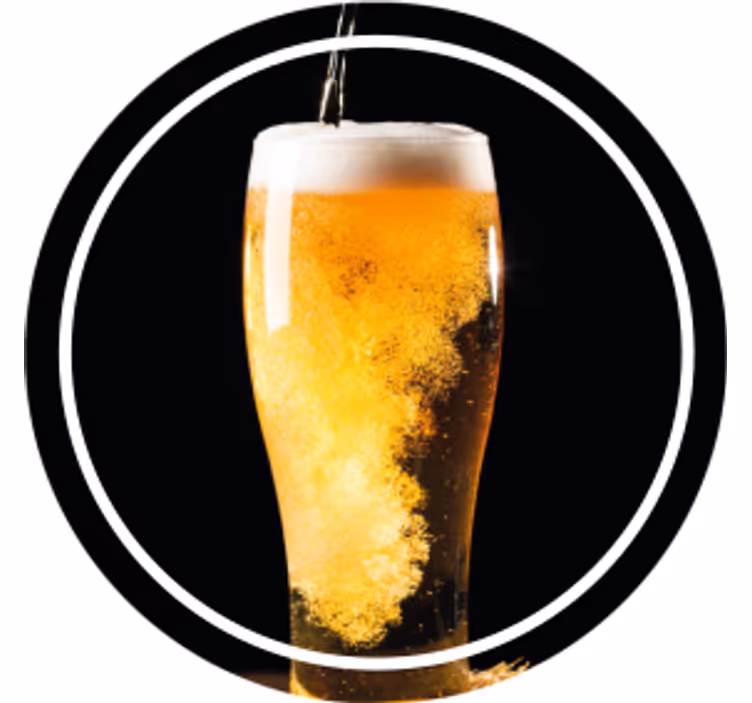 šálka piva pivo vinylové nápojové podložky - Tenstickers