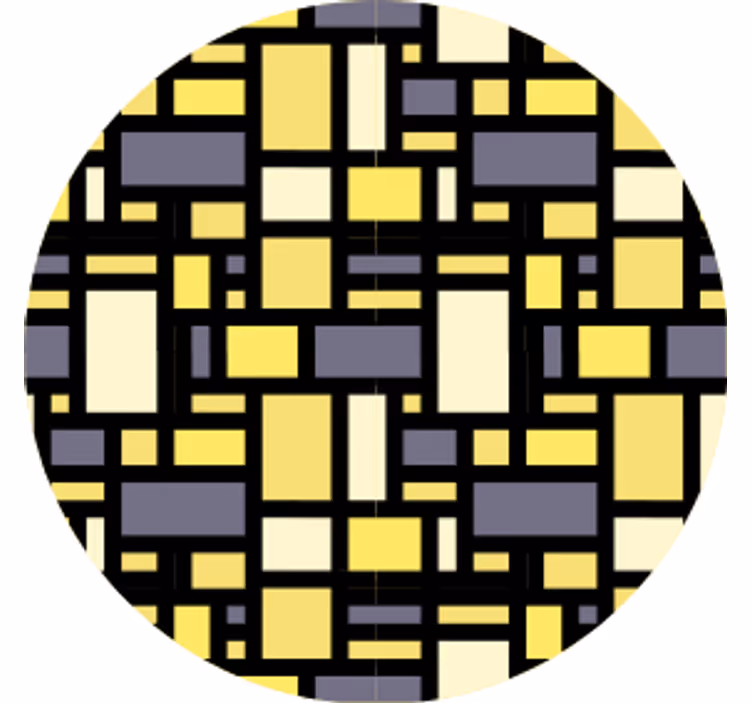 Podtácka geometrický žltý a šedý vzor - Tenstickers
