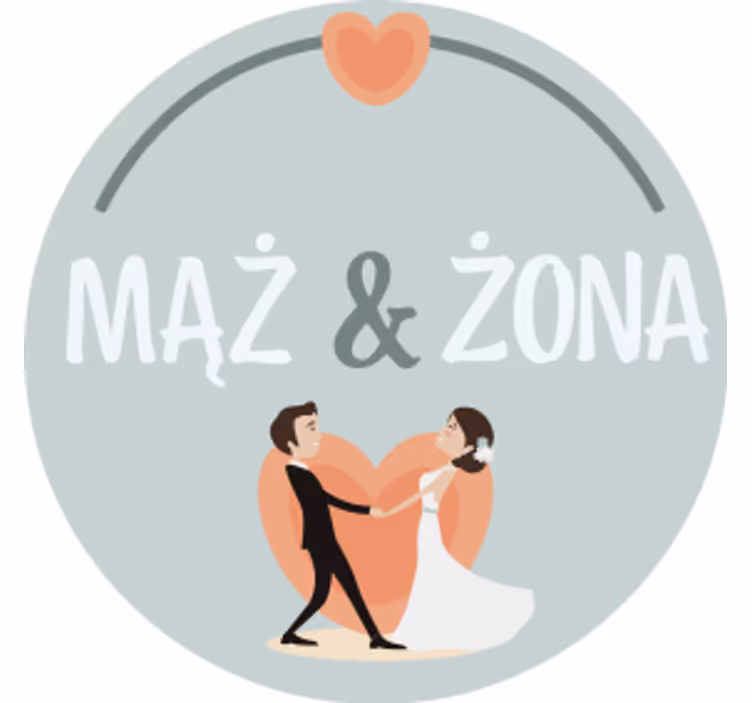 Svadobná tácka pre pár srdce nevesty a ženícha - Tenstickers