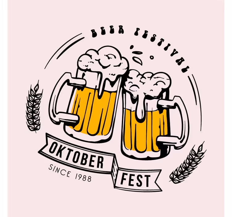 Pivná tácka oktoberfestové pozdravy - Tenstickers