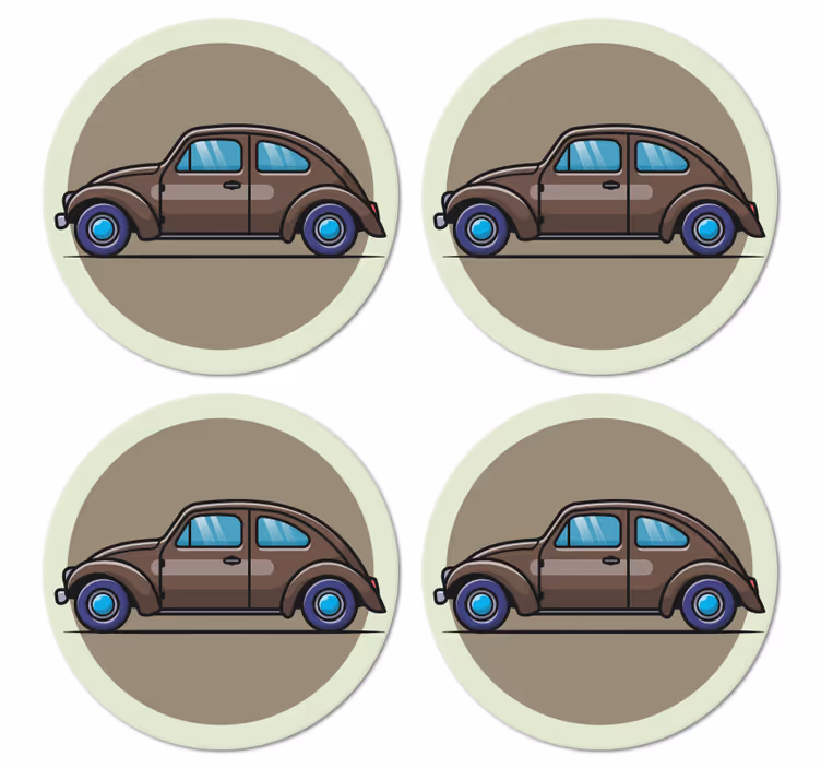 Chrobák kreslené auto ročník tácka - Tenstickers