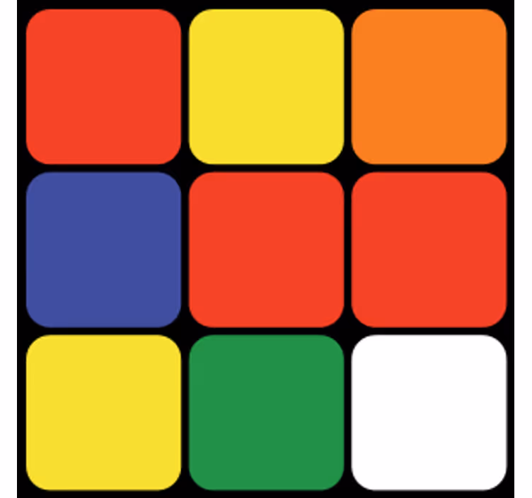 Zblízka rubikovej kocky geek tácky - Tenstickers