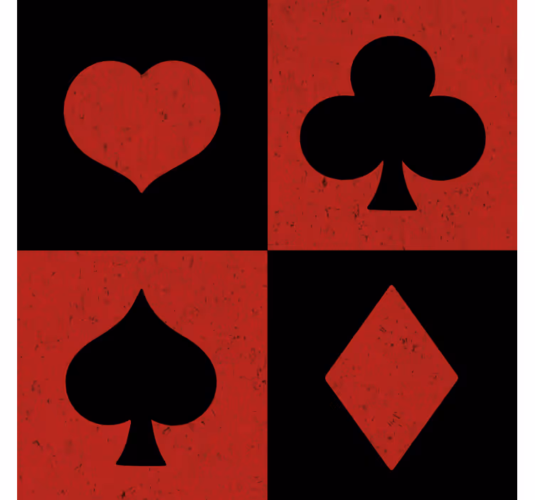 Retro poker červené a čierne geekové podložky - Tenstickers