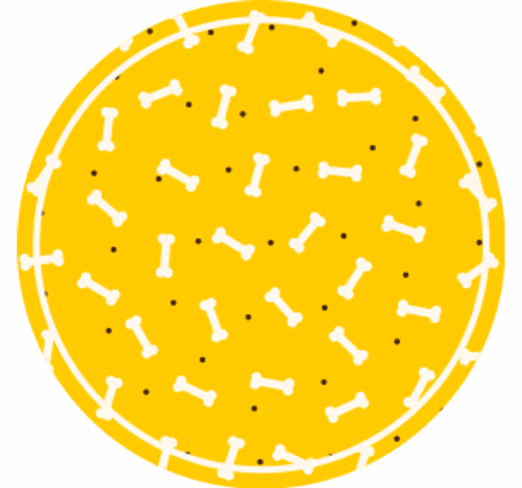 Zábavná podtácka s kostrovým vzorom okrúhla - Tenstickers