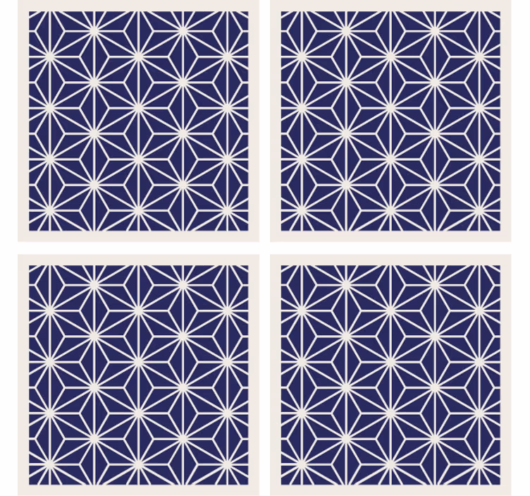 Podtácka s geometrickou textúrovanou úpravou - Tenstickers