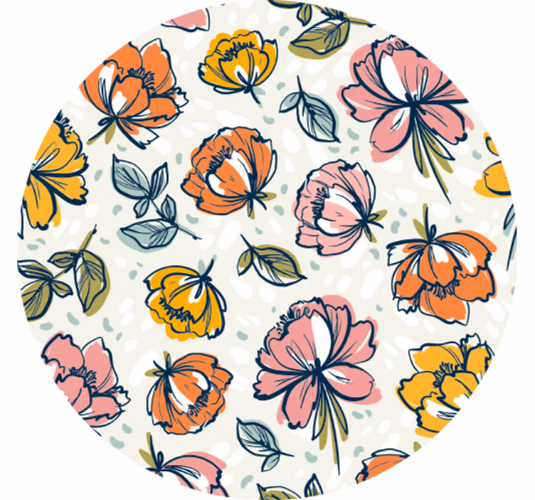 Moderná podtácka v botanickom štýle - Tenstickers