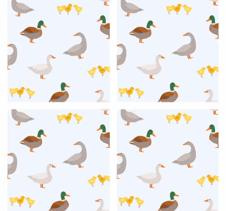 Podtácka na mieru s hravými vzormi kačíc - Tenstickers