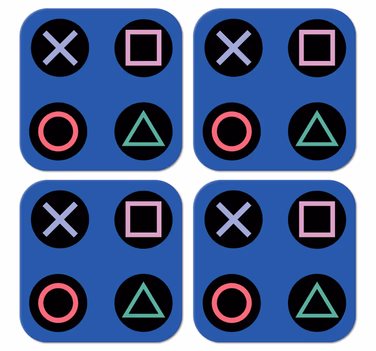 Zábavná farebná hracia vzorka pre playstation - Tenstickers