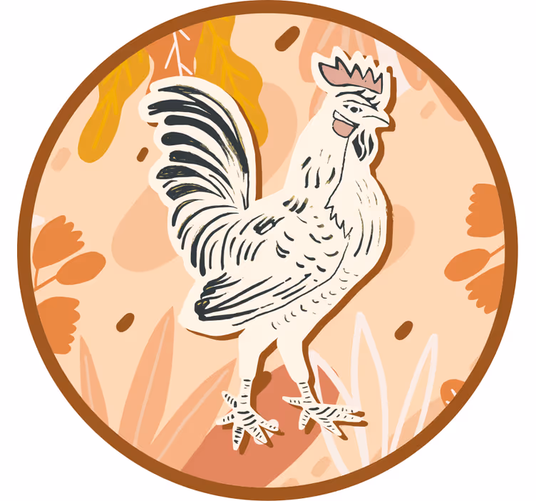 Zábavná podtácka s ilustrovaným kohútom - Tenstickers