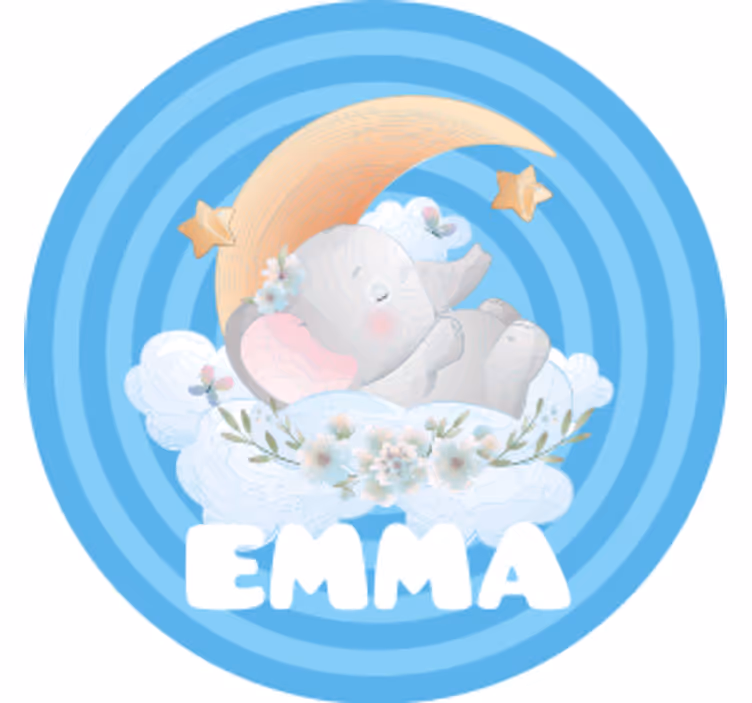 Podtácka na mieru slon mesiac hviezdy - Tenstickers