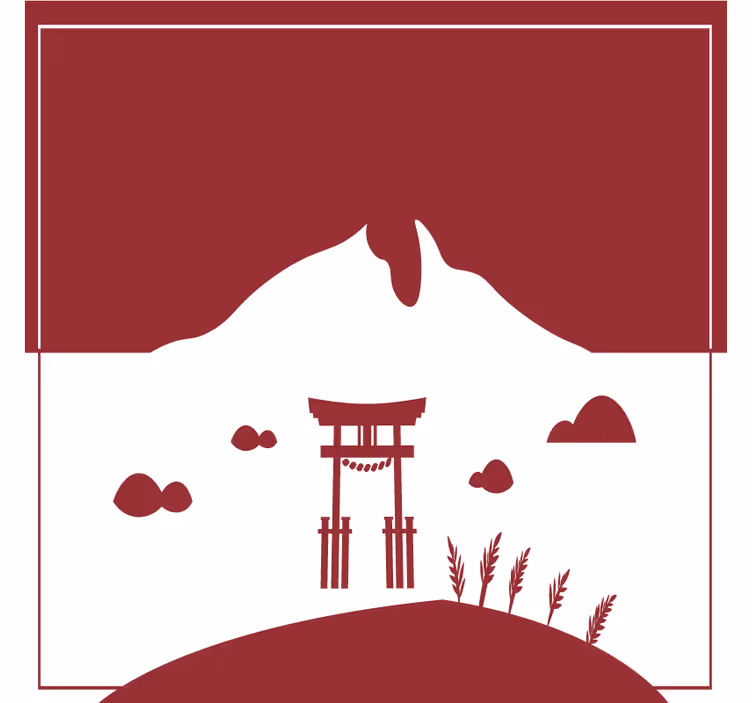 Zábavná podtácka horská brána torii - Tenstickers