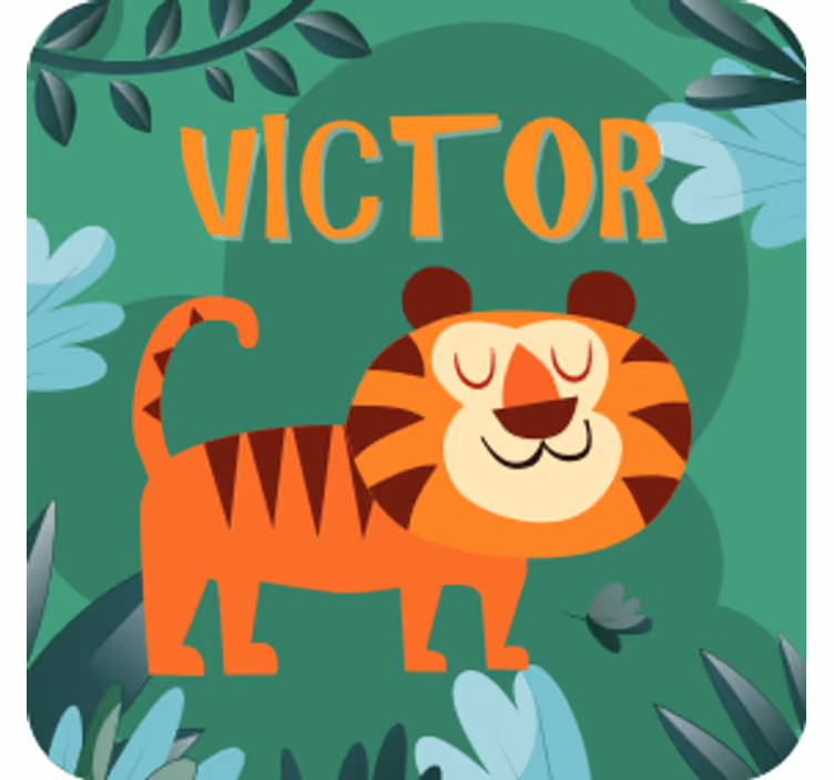 Podtácka na mieru s veselou tigrovou ilustráciou - Tenstickers