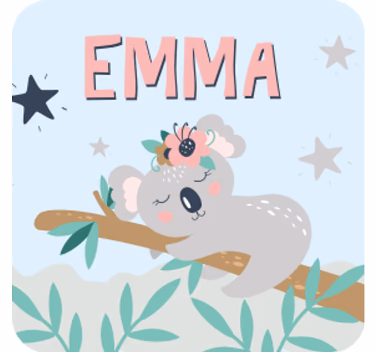 Podtácka na mieru s roztomilou ilustráciou koaly - Tenstickers