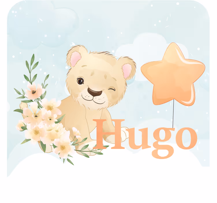 Podtácka na mieru veselý lev so žiarou hviezdy - Tenstickers